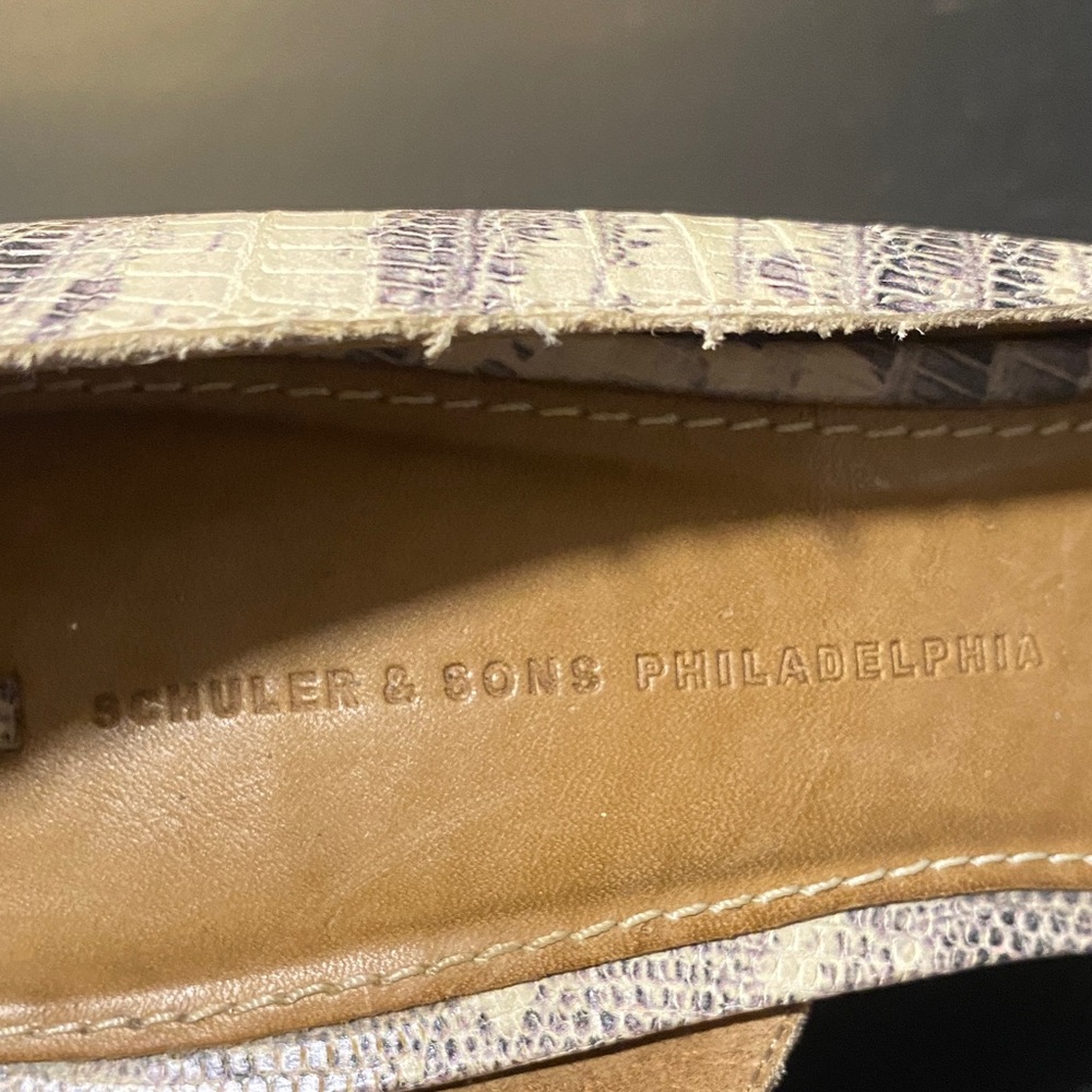 Schuler and Sons for Anthropologie Snakeskin Cutout Wedge Heels - Picture 12 of 12